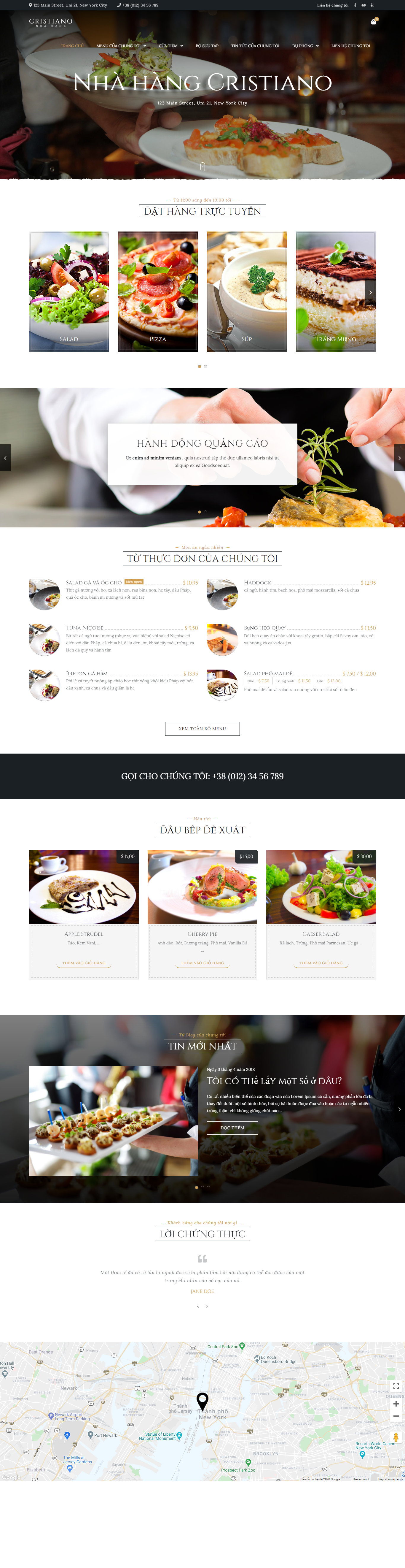 Mẫu website thực phẩm 002
